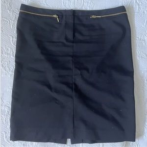 Zara Black Pencil Skirt Zipper Details XL